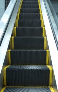 trip on escalator